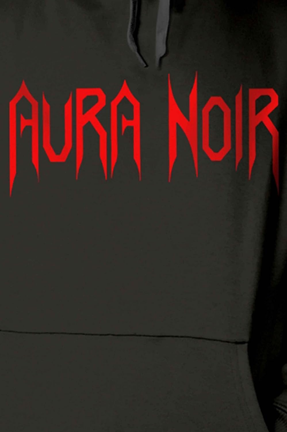 Aura Noir Sudadera con Capucha de Banda Logo Nuevo Oficial Hombre Negro Jersey