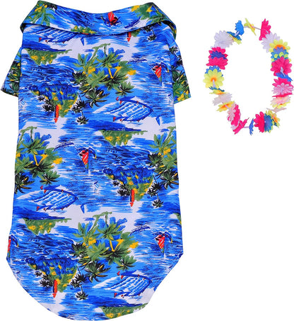 Rubie's 885932X Official Largeulau Shirt and Hawaiian Lei Pet Dog Costume