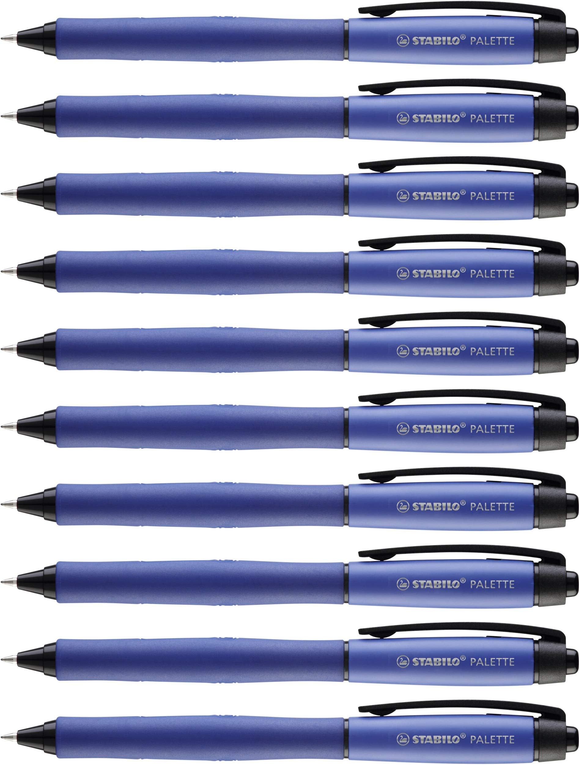 Retractable Rollerball Pen - STABILO PALETTE - Pack of 10