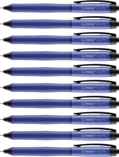 Retractable Rollerball Pen - STABILO PALETTE - Pack of 10