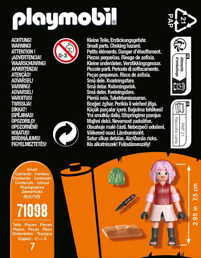 Playmobil 71098 Naruto: Sakura Figure Set, Naruto Shippuden Anime Collectors Figure, Playset Suitable for Children and fans 5+ years