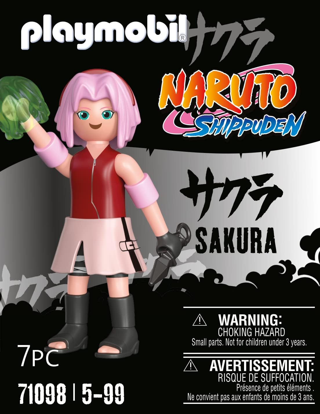 Playmobil 71098 Naruto: Sakura Figure Set, Naruto Shippuden Anime Collectors Figure, Playset Suitable for Children and fans 5+ years