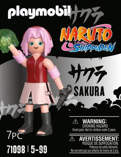 Playmobil 71098 Naruto: Sakura Figure Set, Naruto Shippuden Anime Collectors Figure, Playset Suitable for Children and fans 5+ years