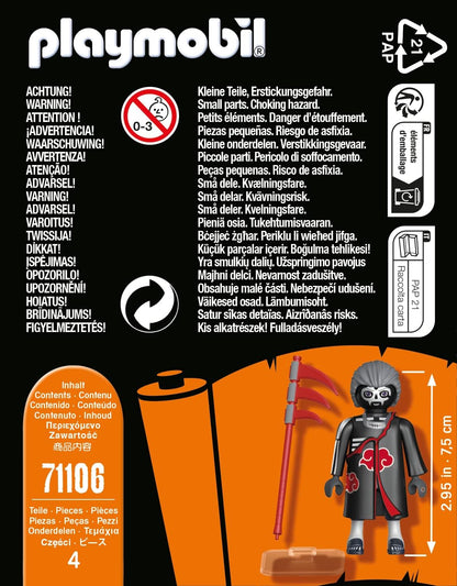 Playmobil 71106 Naruto: Hidan Figure Set, Naruto Shippuden Anime Collectors Figure, Playset Suitable for Children and fans 5+ years