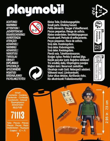 Playmobil 71113 Naruto: Iruka Figure Set, Naruto Shippuden Anime Collectors Figure, Playset Suitable for Children and fans 5+ years