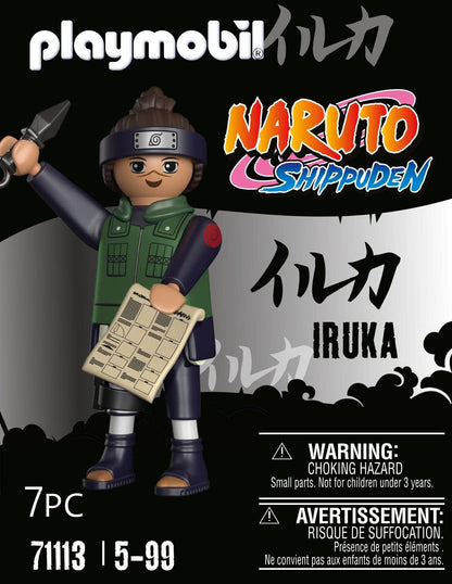 Playmobil 71113 Naruto: Iruka Figure Set, Naruto Shippuden Anime Collectors Figure, Playset Suitable for Children and fans 5+ years