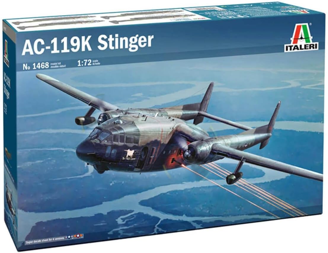 Italeri 1468 AC-119K Stinger, schaal 1:72, modelbouwset, kunststof, modelbouw, IT1468