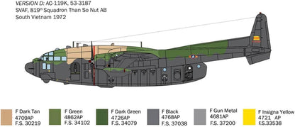 Italeri 1468 AC-119K Stinger, schaal 1:72, modelbouwset, kunststof, modelbouw, IT1468