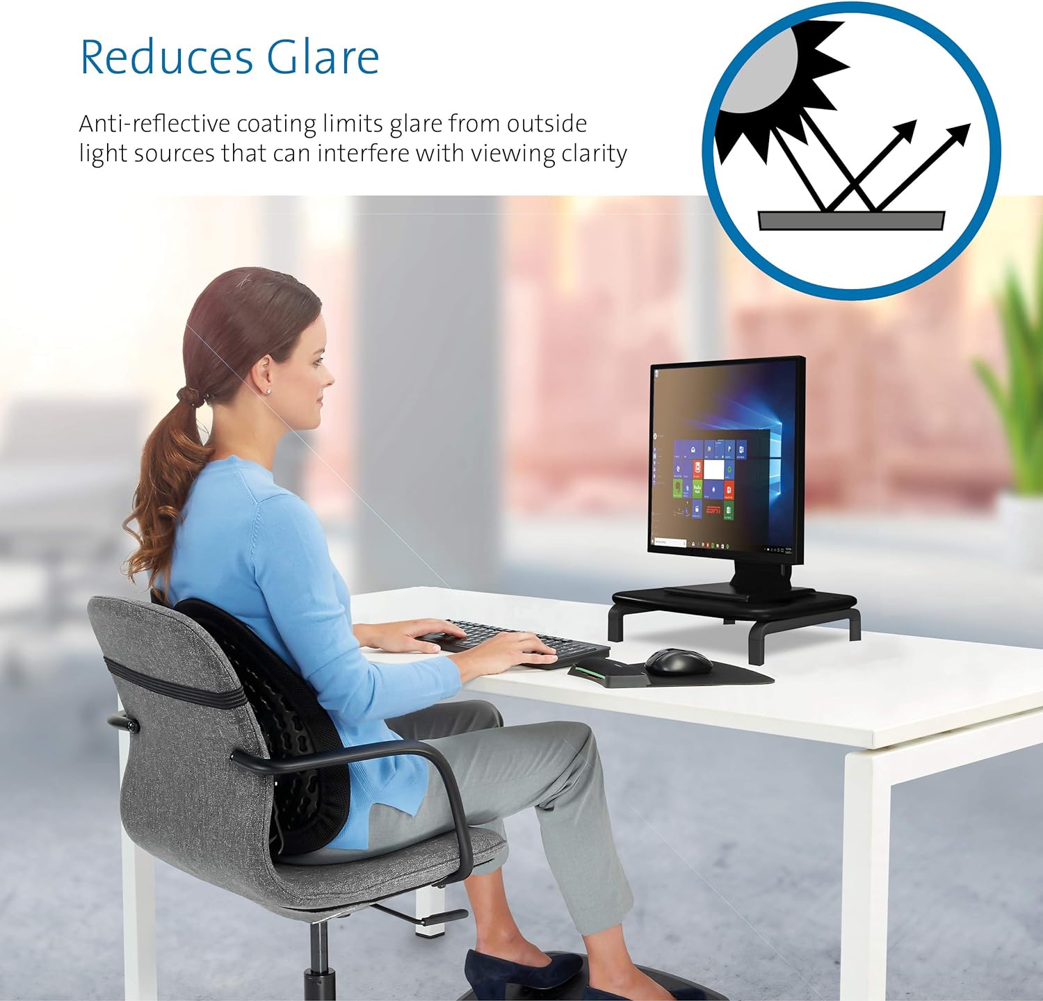 Kensington Samsung C34H890 Curved Monitor Screen Privacy Filter 34 Inch Inch - 2 Way Removable Protector Hides Confidential Data on Samsung Curved Screen, Reduced Blue Light via Anti-Alare Coating