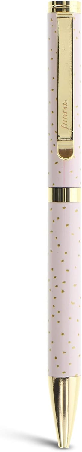 Filofax Confetti Ballpoint Pen - Rose Quartz, 132707, black