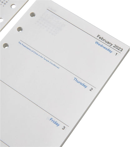 2023 Filofax Personal Week on Two Pages English Sunday Start 223 Diary, White