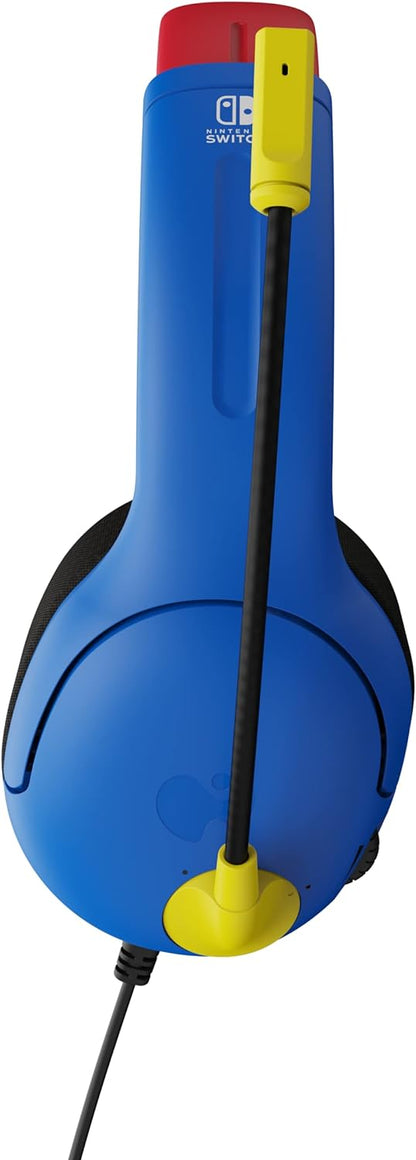 PDP Gaming AIRLITE Stereo Headset with Mic for Nintendo Switch - PC, iPad, Mac, Laptop Compatible - Noise Cancelling Microphone, Lightweight, Soft Comfort On Ear Headphones - MARIO Mario Red