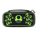 PDP Gaming Officially Licensed Switch Console Case - 1-UP Glow-in-the-dark - Works with Switch OLED & Lite GLOW Black and Green
