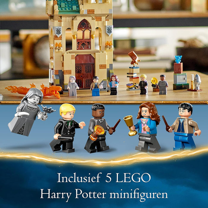 LEGO Harry Potter Hogwarts: Room of Requirement, Castle Toy for 8 Plus Year Old Kids, Boys and Girls, with Transforming Fire Serpent Figure, Deathly Hallows Modular Building Set 76413 Single