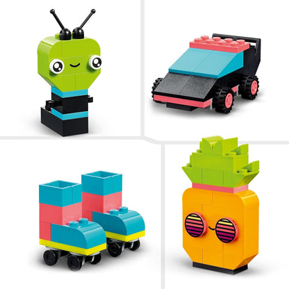 LEGO 11027 Classic Creative Neon Fun Brick Box Set, Building Toy & 11017 Classic Creative Monsters, Construction Playset