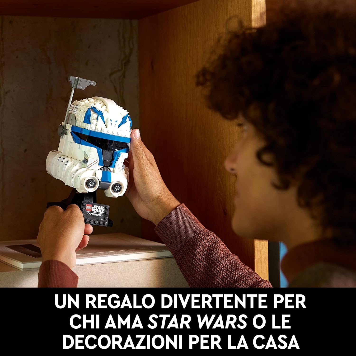 LEGO Star Wars Captain Rex Helmet Set, The Clone Wars Collectible for Adults, 2023 Series Model Collection