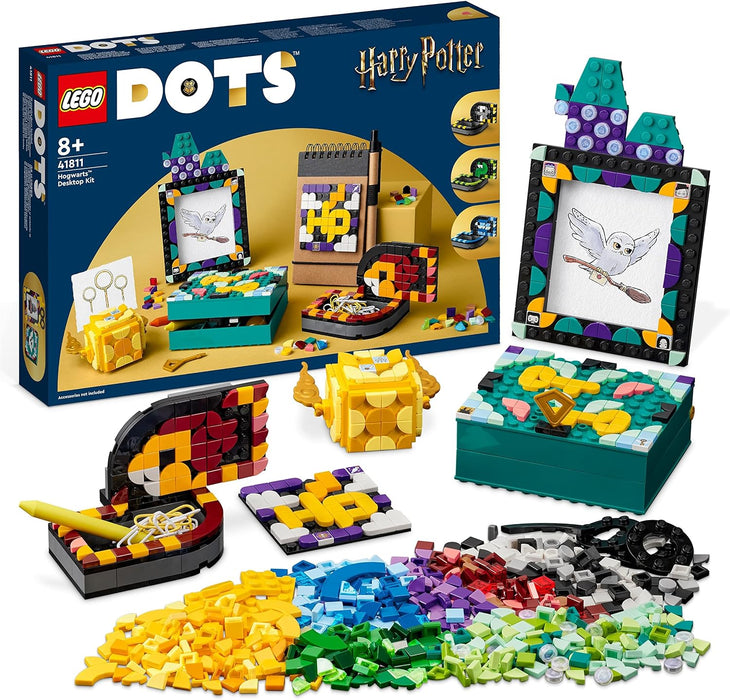 LEGO 41811 DOTS Hogwarts Desktop Kit, DIY Harry Potter Back to School Accessories and Supplies, Desk Decor Items and Patch Sticker, Crafts Toys for Kids