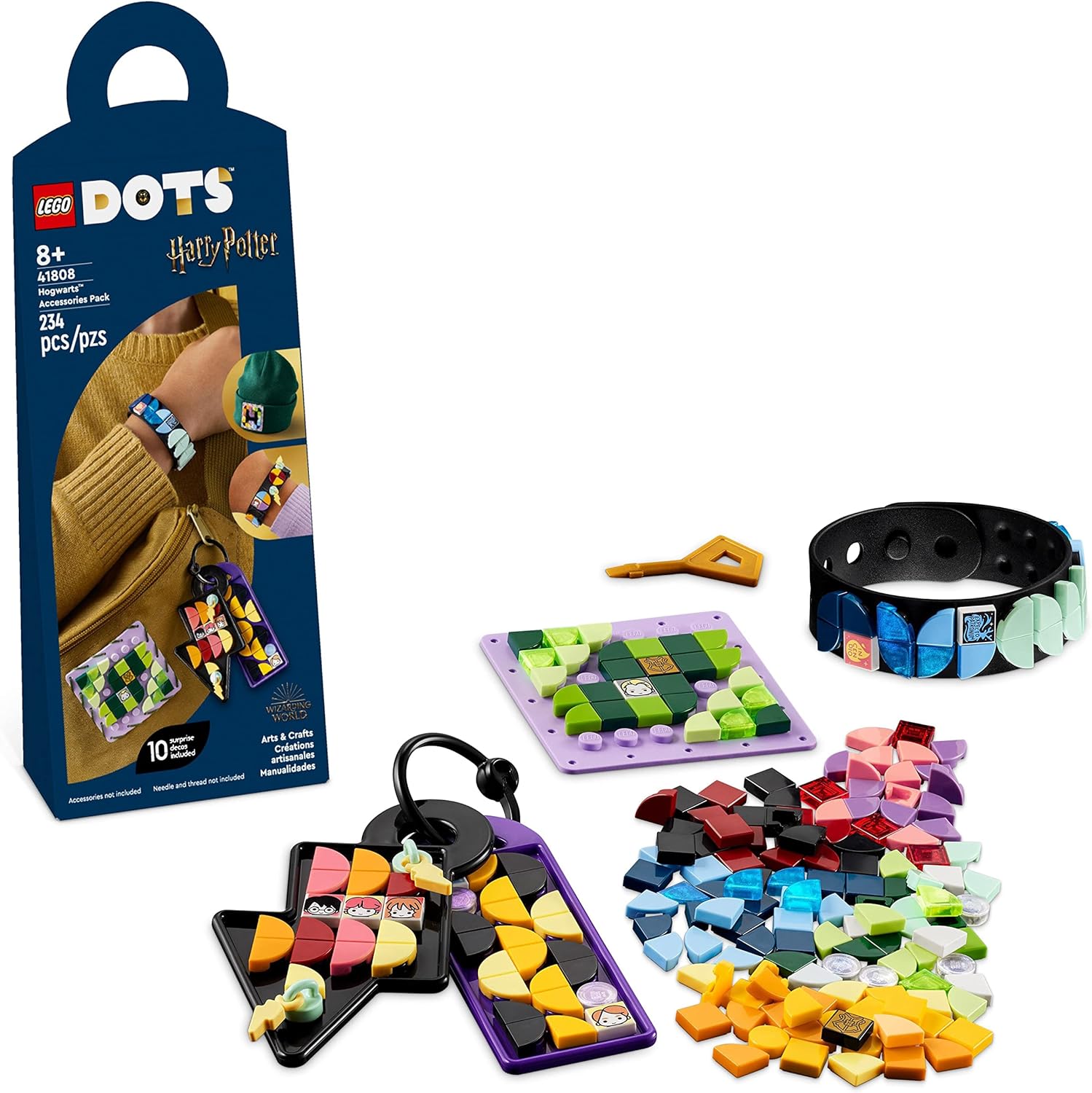LEGO 41811 DOTS Hogwarts Desktop Kit, DIY Harry Potter Back to School Accessories and Supplies, Desk Decor Items and Patch Sticker, Crafts Toys for Kids