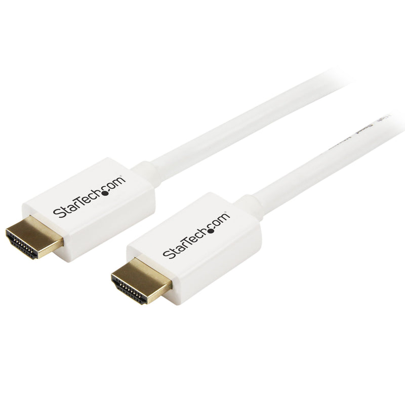 StarTech.com 5m / 16 ft CL3 Rated HDMI Cable w/ Ethernet - In Wall Rated Ultra HD HDMI Cable - 4K 30Hz UHD High Speed HDMI Cable - 10.2 Gbps - HDMI 1.4 Video/Display Cable - 30AWG, White (HD3MM3MW