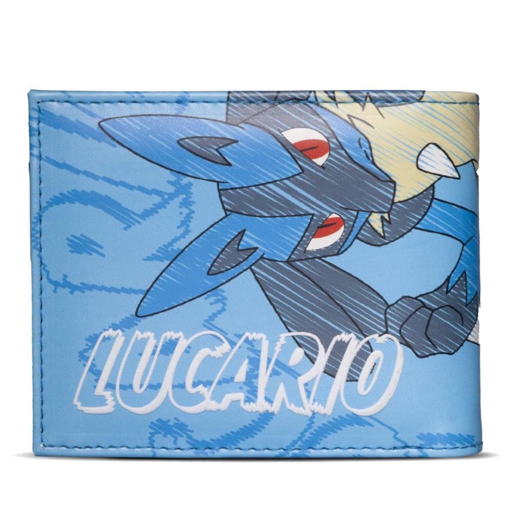 Pokemon Lucario #448 All-Over Print Bi-Fold Wallet Male Blue MW608606POK