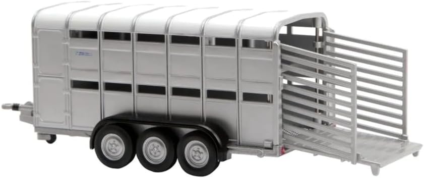 Britains Tomy Véhicule de Collection, Bétaillère Ifor Williams pour Adultes 152083, Véhicule Agricole, Modèle à l'Echelle 1/32, Réplique Adaptée aux Enfants de 3 Ans+, Gris