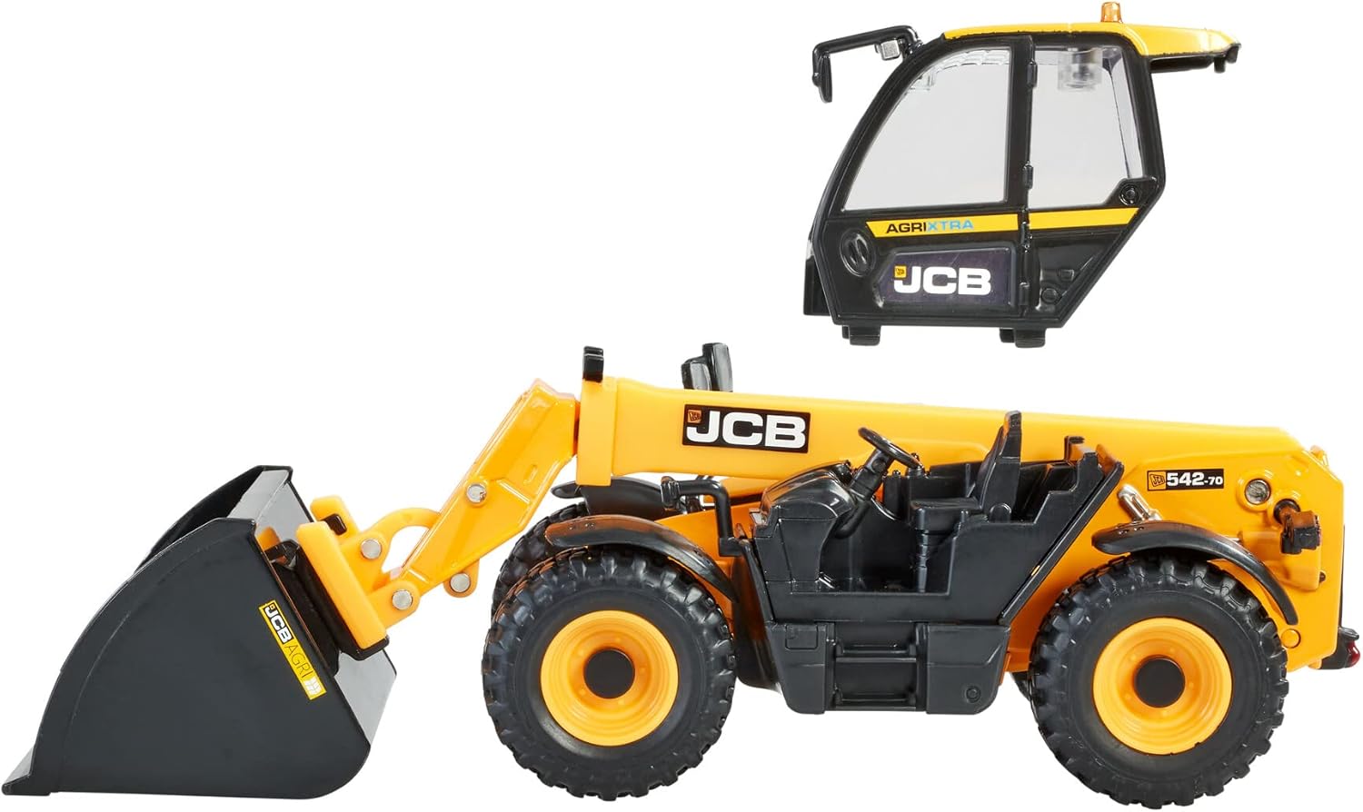 Britains 43325 AGRIXTRA Loadall Bauernhofspielzeug – Teleskopgriff JCB AGRI Truck – Sammelbares Traktorspielzeug – Maßstab 1:32 – geeignet für Sammler und Kinder – ab 3 Jahren, gelb