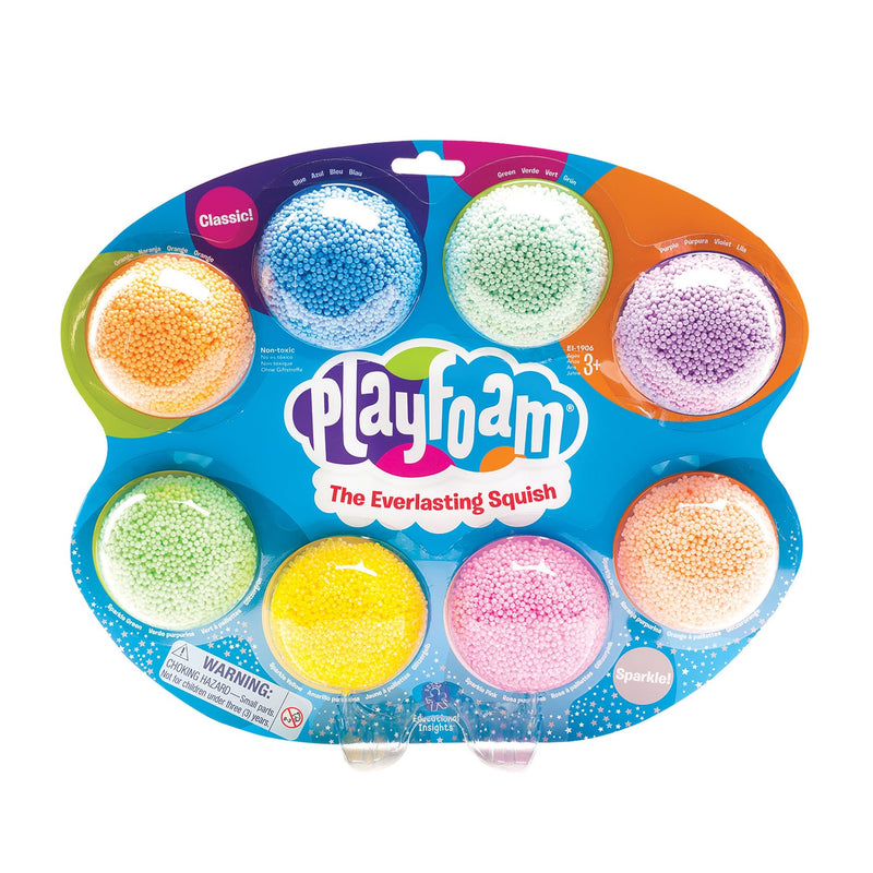 Learning Resources Playfoam Combo 8 Pack Reusable Modelling Compound 4 Colours 4 Sparkle Shades Never Dries Out Creative Sensory Play & Fidget Toy Gifts for 3 4 5 6 7 Year Old Kids Boys & Girls