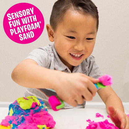 Learning Resources Playfoam Sand Sensory Set, Play Sand Toy with 3 Colours and 5 Tools, Play Sand for Squishing, Mixing & Moulding, Preschoolers Toddlers Classroom, Gifts For Kids Boys Girls Ages 3+