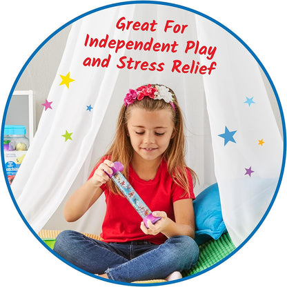 hand2mind Sensory Fidget Tubes, Calming Toys for Kids, Occupational Therapy Toys, Play Therapy, Toddler Sensory Toys, Stress Relief Toy, Comfort Items for Anxiety, Calm Down Corner Supplies (Set of 4