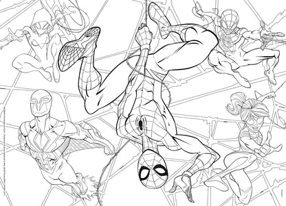 Liscianigiochi - Marvel Puzzle DF, 99634 - Doppelseitiges Puzzle M-Plus 60 Teile - Spiderman - 25x35 cm - Fördert Feinmotorik, Kreativität und Vorstellungskraft
