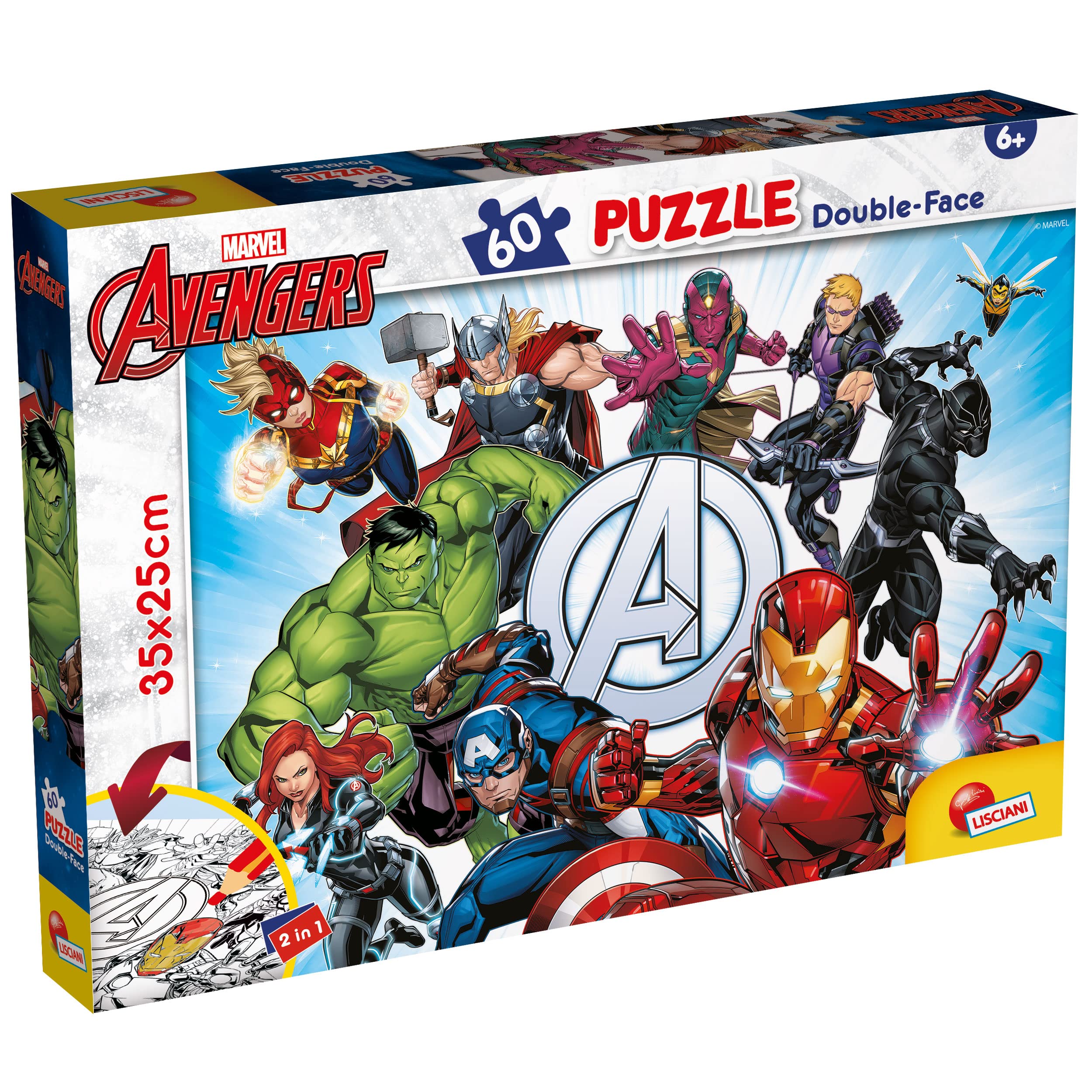 Liscianigiochi MARVEL PUZZLE DF M-PLUS 60 AVENGERS