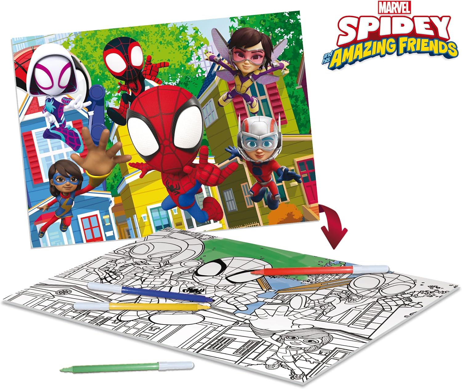 Liscianigiochi -Marvel Puzzle DF Plus 24 Spidey-This IS A Team, Multicolor (99665)