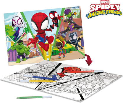 Liscianigiochi 99672 Lisciani Spiele Marvel Puzzle DF Plus 24 Spidey Let's Challenge