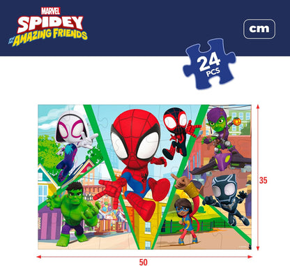 Liscianigiochi 99672 Lisciani Spiele Marvel Puzzle DF Plus 24 Spidey Let's Challenge