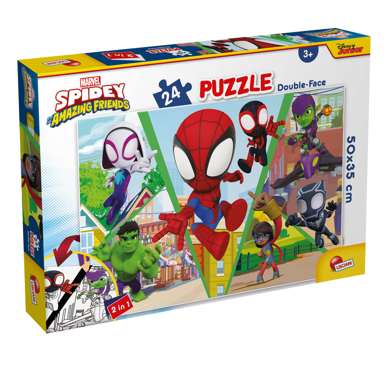 Liscianigiochi 99672 Lisciani Spiele Marvel Puzzle DF Plus 24 Spidey Let's Challenge