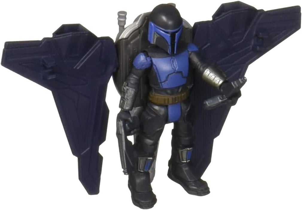 Star Wars Mission Fleet F1563 - Figura articulada de 6 cm + vehículo - Mandalorian Trooper