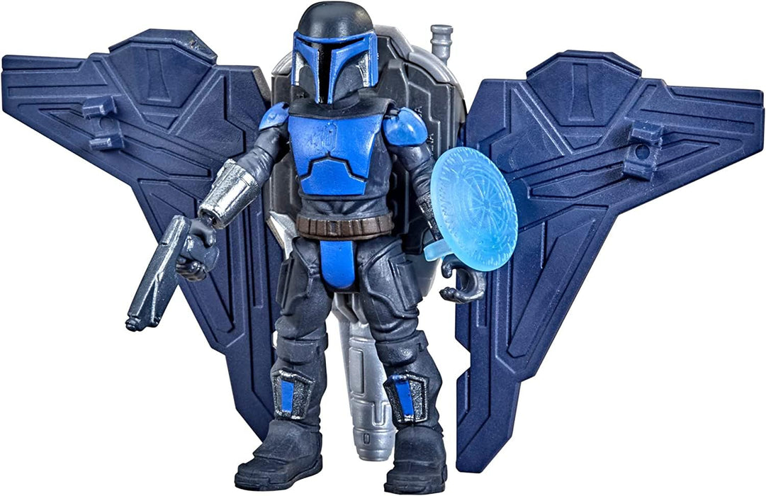 Star Wars Mission Fleet F1563 - Figura articulada de 6 cm + vehículo - Mandalorian Trooper