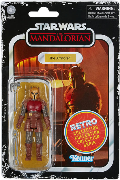 Hasbro Star Wars Retro Collection The Armorer Toy 9.5-cm-Scale Star Wars: The Mandalorian Collectible Action Figure, Toys for Kids Ages 4 and Up, Multicolor, F4458