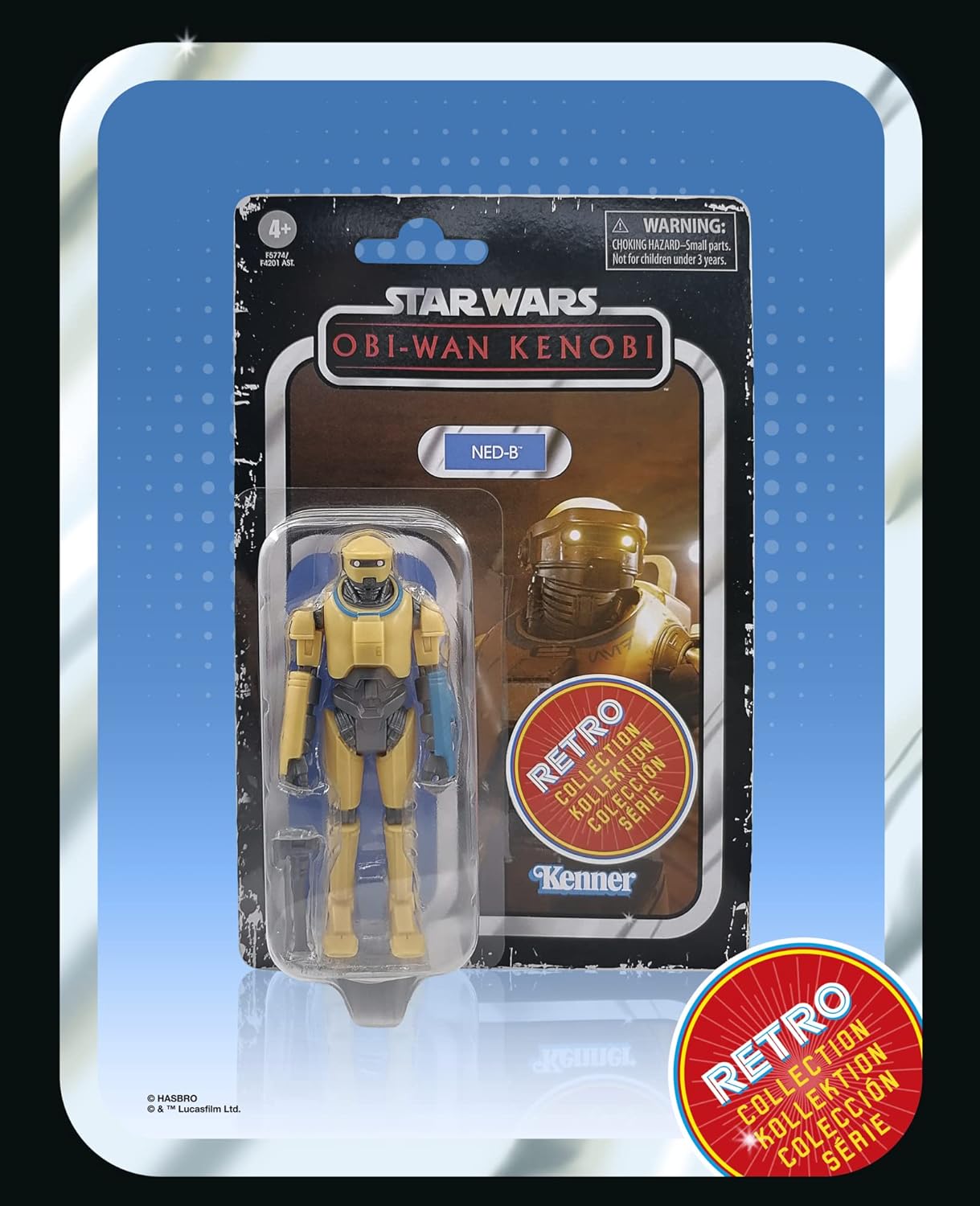 Hasbro Star Wars Retro Collection NED-8 Toy 3.75-Inch-Scale Star Wars: Obi-Wan Kenobi Action Figure Toys for Kids Ages 4 and Up, Multicolor, One Size (F5774
