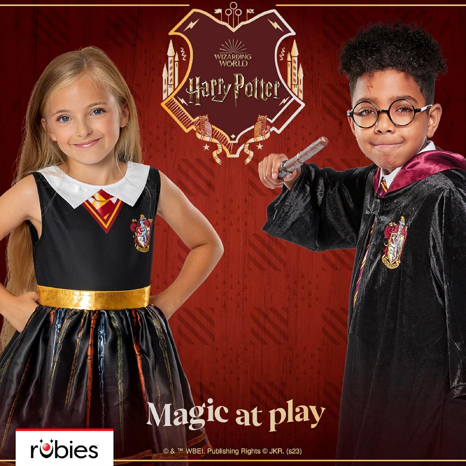 Rubies 301749NS000 Harry Potter Accessory Set Kids Fancy Dress, Unisex Children, Striped, Multicoloured, One Size Halloween Halloween