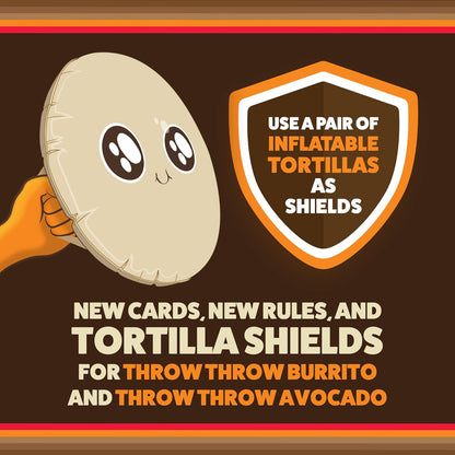 Exploding Kittens Presents Block Block Burrito - Expansion to Throw Throw Burrito & Throw Throw Avocado - Card Games for Adults, Kids & Teens, A Dodgeball Card Game Expansion - Ages 7 and Up