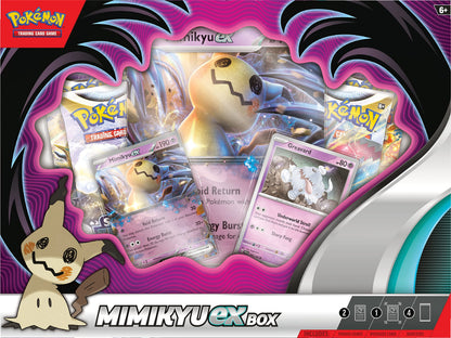 Pokémon TCG: Mimikyu ex Box (2 Foil Promo Cards, 1 Foil Oversize Card & 4 Booster Packs