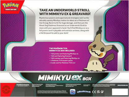 Pokémon TCG: Mimikyu ex Box (2 Foil Promo Cards, 1 Foil Oversize Card & 4 Booster Packs