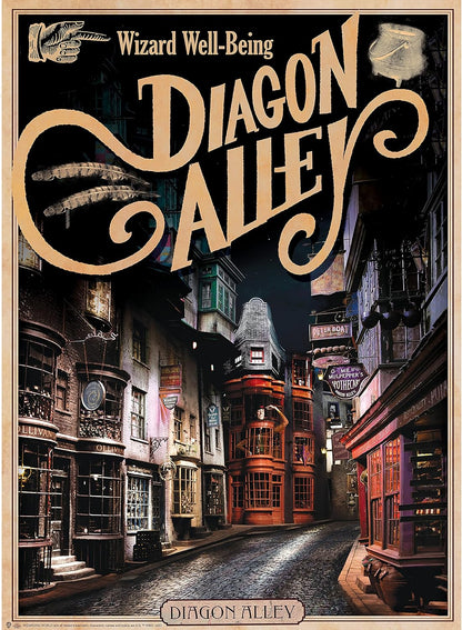 ABYSTYLE Harry Potter – Juego de 2 pósters – Retro Hogwarts & diagon (52 x 38