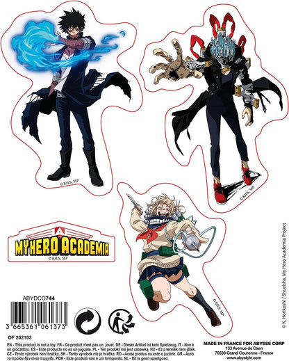 ABYstyle My Hero Azademia - Heros Villains - Stickers 16x11cm / 2 Sheets