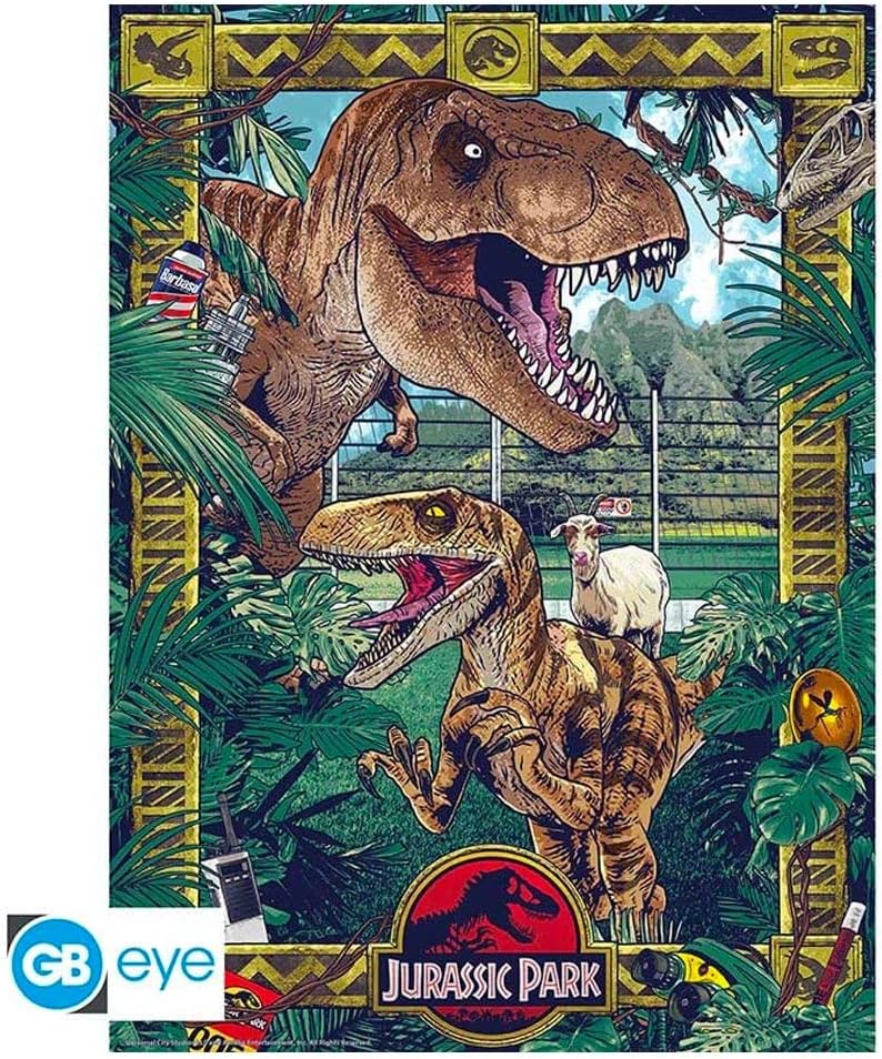 GB eye Jurassic Park Gates and Biodiversity 52 x 38 Chibi Poster