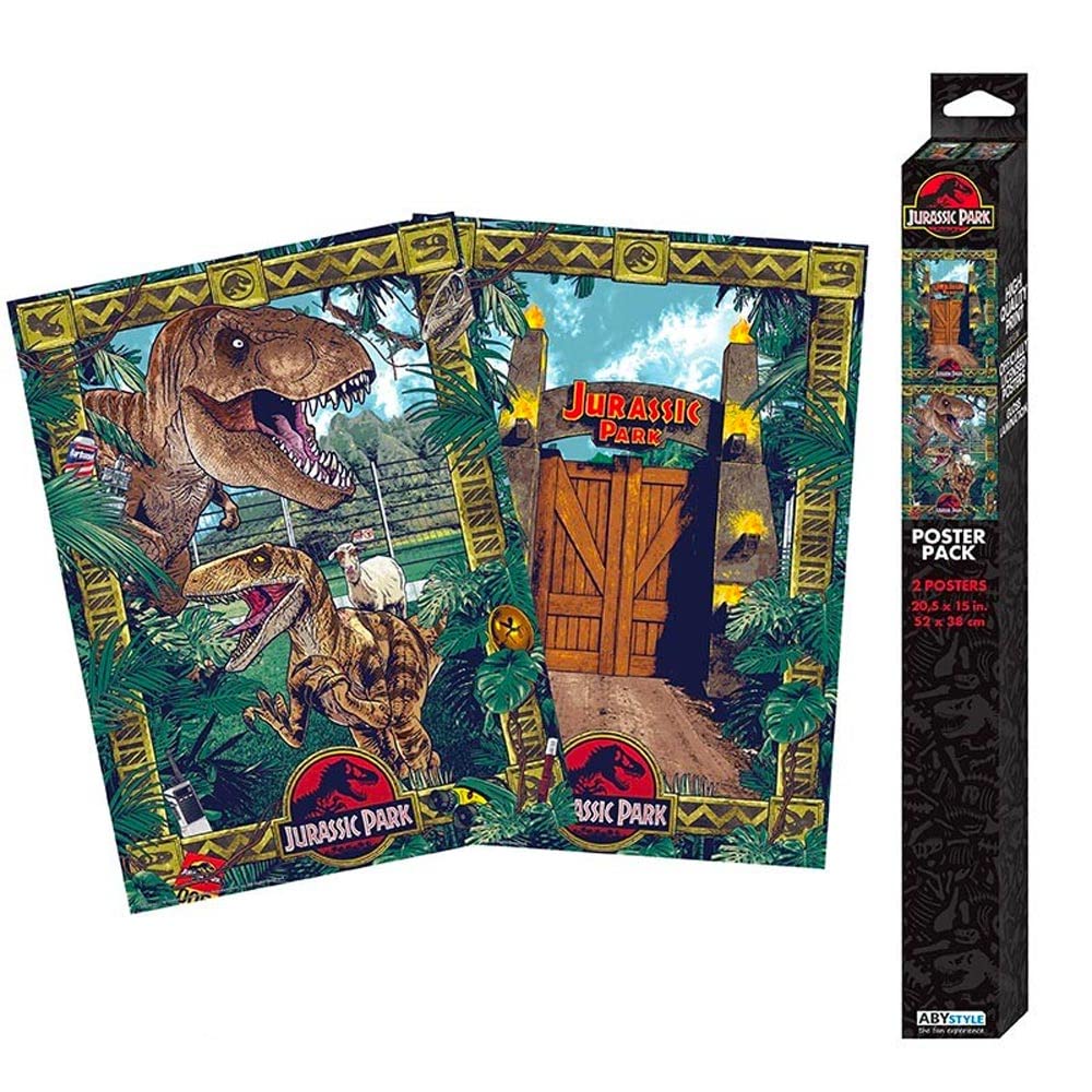 GB eye Jurassic Park Gates and Biodiversity 52 x 38 Chibi Poster