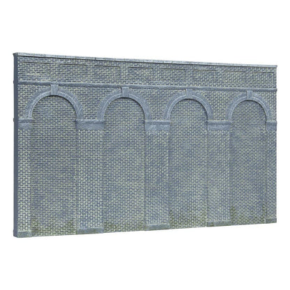 Hornby, 2 paredes de retención con arcos de alto nivel (azulejos azules