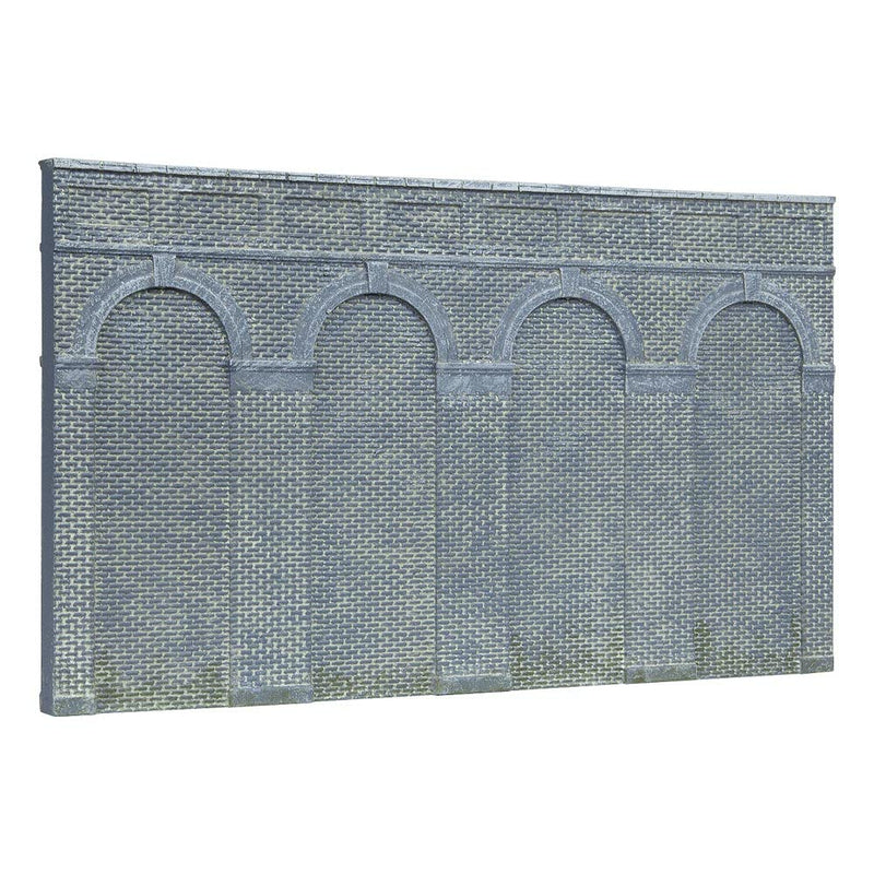 Hornby, 2 paredes de retención con arcos de alto nivel (azulejos azules