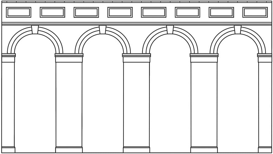 Hornby, 2 paredes de retención con arcos de alto nivel (azulejos azules